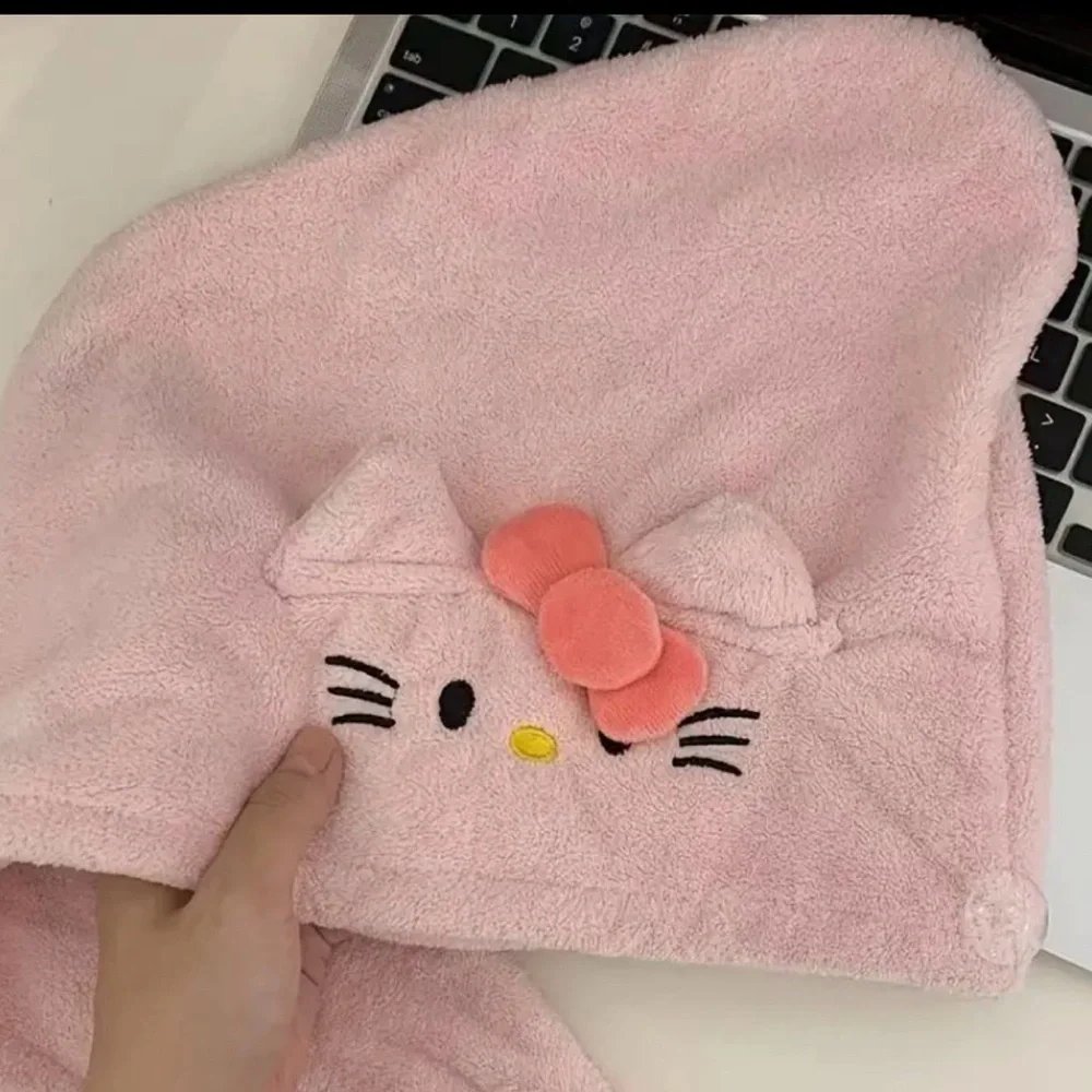 {NEW} Kawaii Quick Dry Hair Towel Pink One Size
